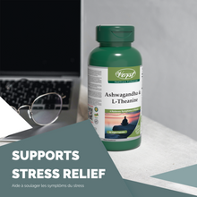 Load image into Gallery viewer, Ashwagandha and L-Theanine Complex 90 Vegan Capsules
