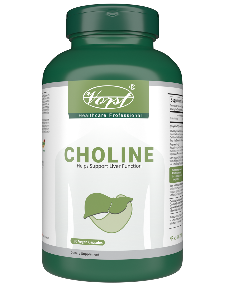 Choline 410mg Per Serving 180 Vegan Capsules Vitamins and Supplements
