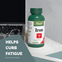 Load image into Gallery viewer, Iron Supplement Max Strength 45mg 90 Vegan Capsules Helps curb fatigue