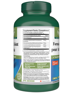 Advanced Joint Formula, Joint Health Support 5 in 1 90 Capsules 1000mg Facts Table