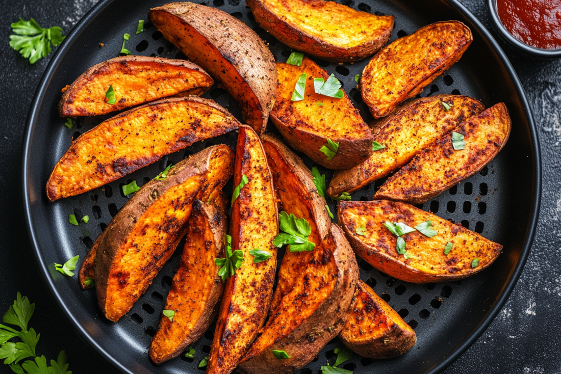 Air Fryer Crispy Sweet Potato Wedges 