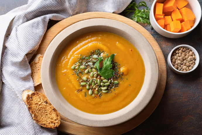 Simple Warm Recipe for Weight Loss: Butternut Squash & Lentil Soup