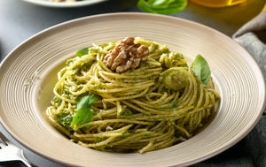 Lion’s Mane and Walnut Pesto Pasta for Brain Health