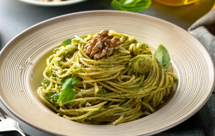 Lion’s Mane and Walnut Pesto Pasta for Brain Health