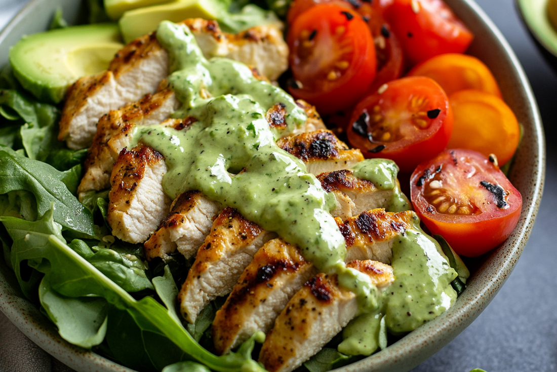 Chicken Salad with Creamy Avocado Dressing