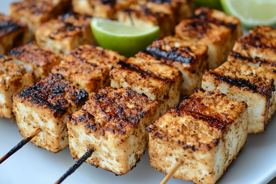 Coconut Lime Grilled Tofu Skewers