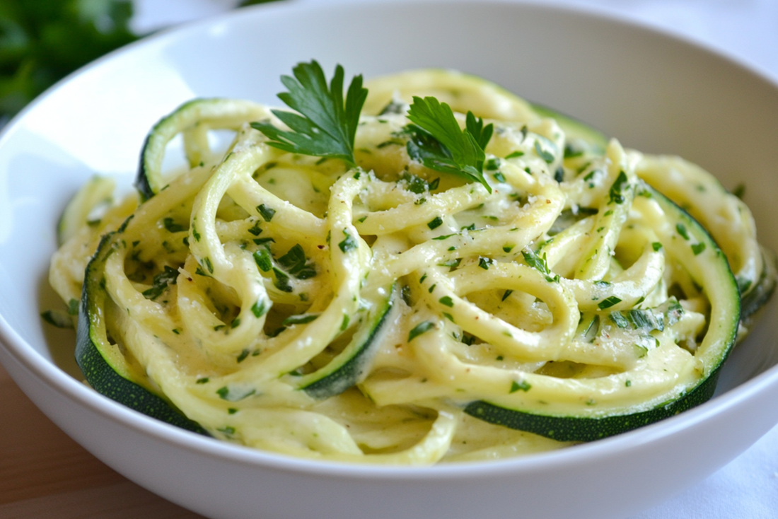 Low-Carb Zucchini Noodle Alfredo