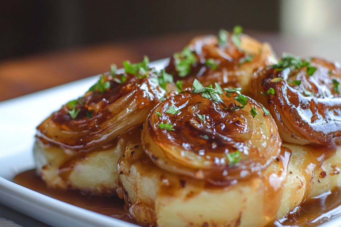 Maple Caramelized Onion Scalloped Potatoes