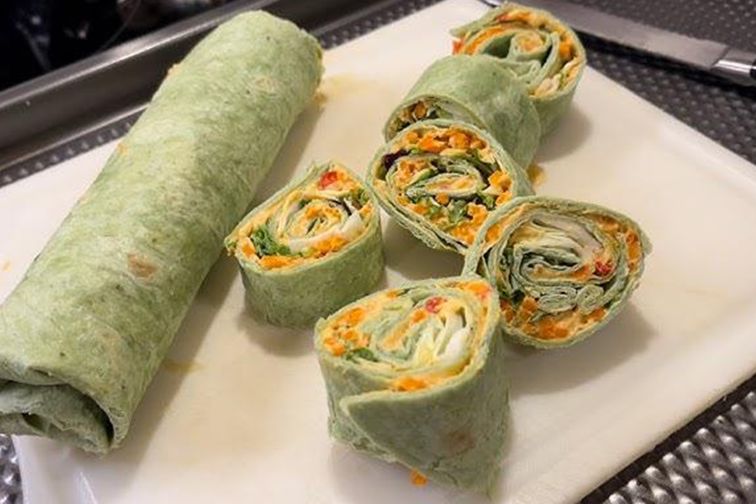 Hummus and Veggie Pinwheels