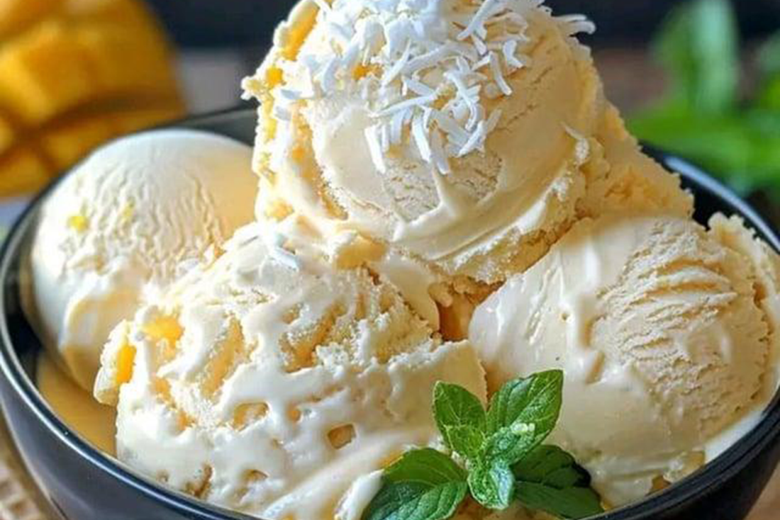 Mango and Coconut Ice Cream