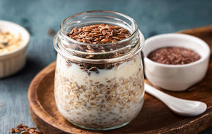 Fiber-Rich Overnight Oats with Flaxseeds