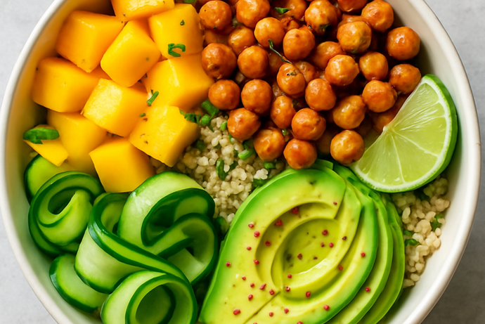 Spicy Mango Chickpea Bowl – A Sweet & Savoury Summer Power Lunch