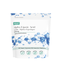 Load image into Gallery viewer, Alpha Lipoic Acid 600mg Max Strength 180 Vegan Capsules (Pouch)