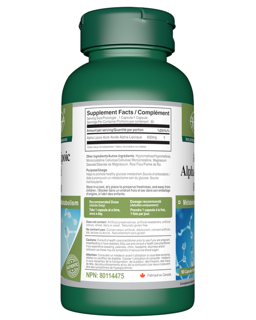Alpha Lipoic Acid (ALA) 600mg 90 Vegan Capsules