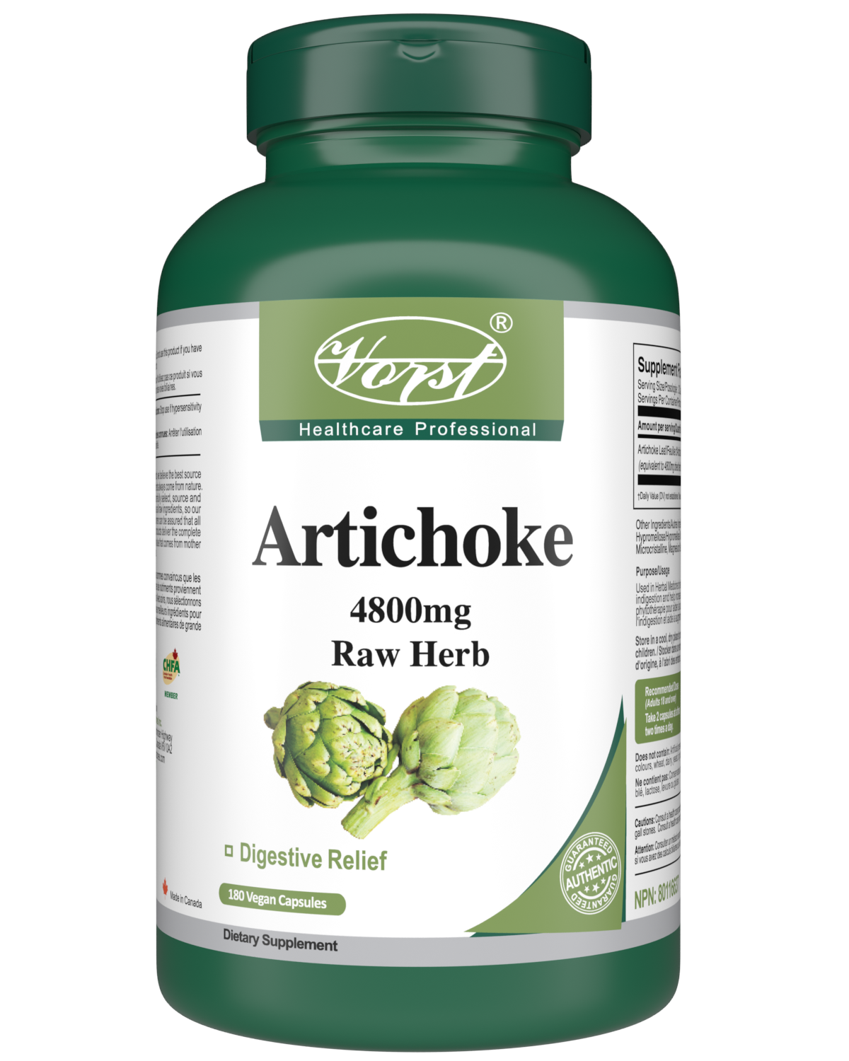 Artichoke Extract 180 Vegan Capsules
