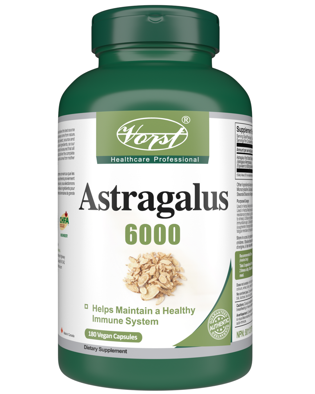 Astragalus 6000mg 180 Vegan Capsules