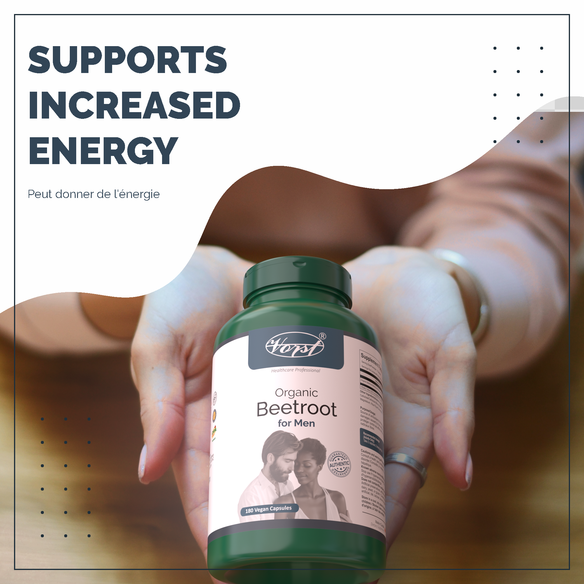 Organic Beetroot for Men 180 Vegan Capsules