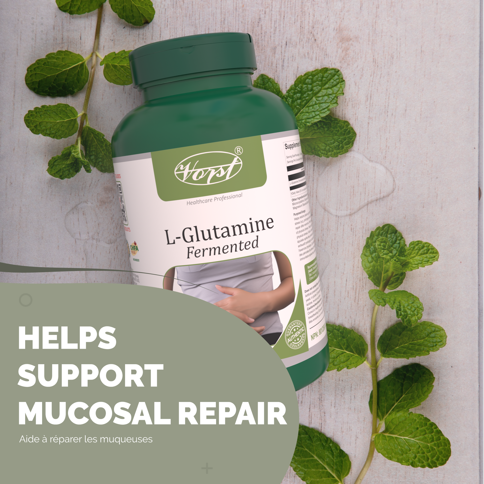L-Glutamine for Gut Health 180 Vegan Capsules Helps Support Mucosal Repair