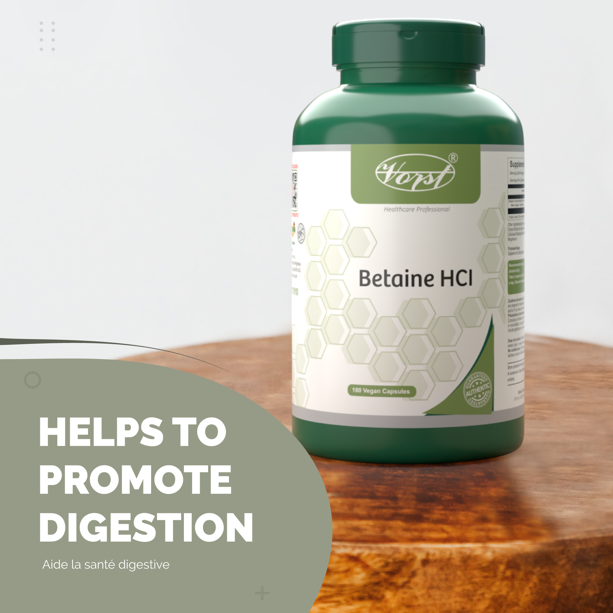 Betaine HCI | 180 Vegan Capsules | Digestive Aid