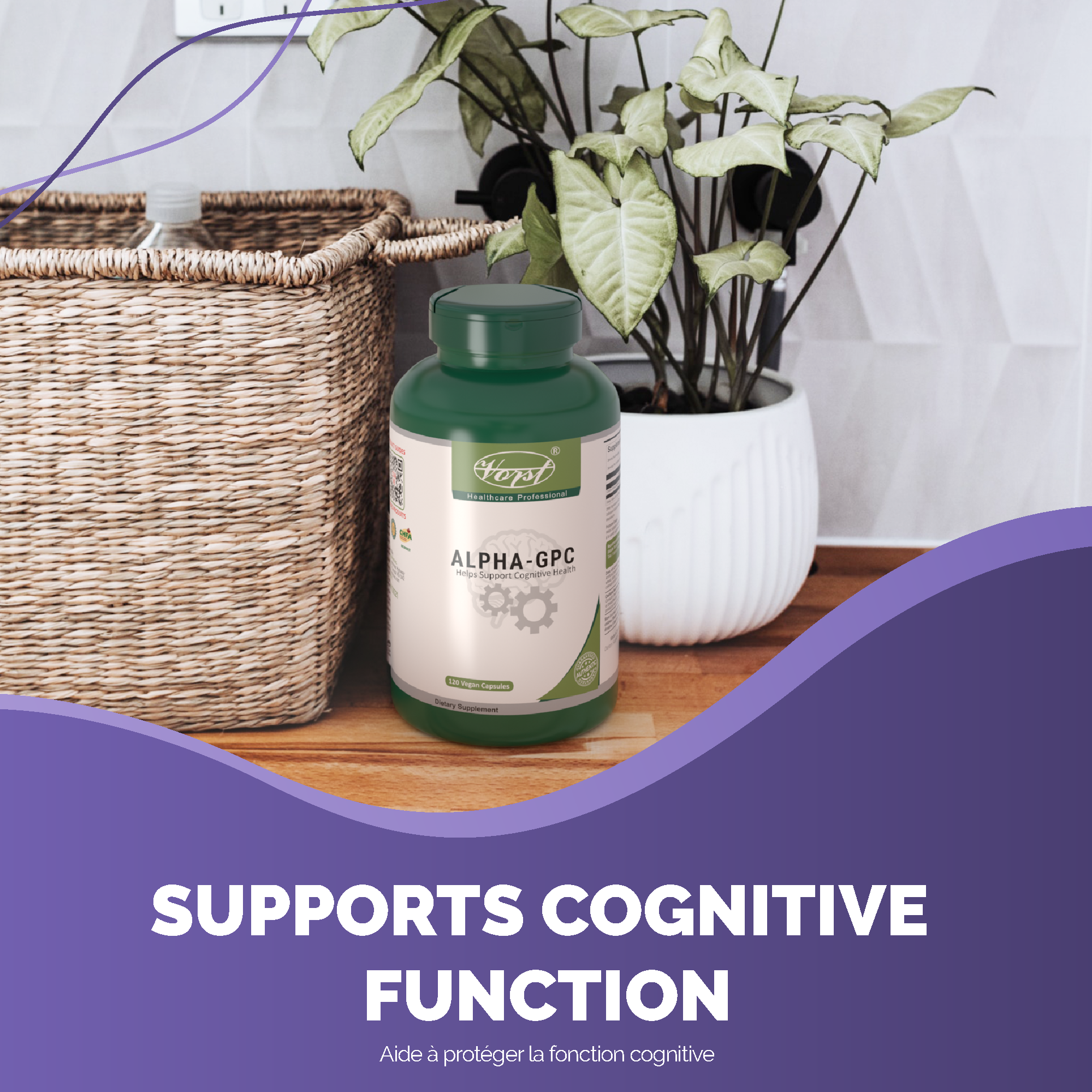Alpha-GPC 120 Vegan Capsules for Cognative Health