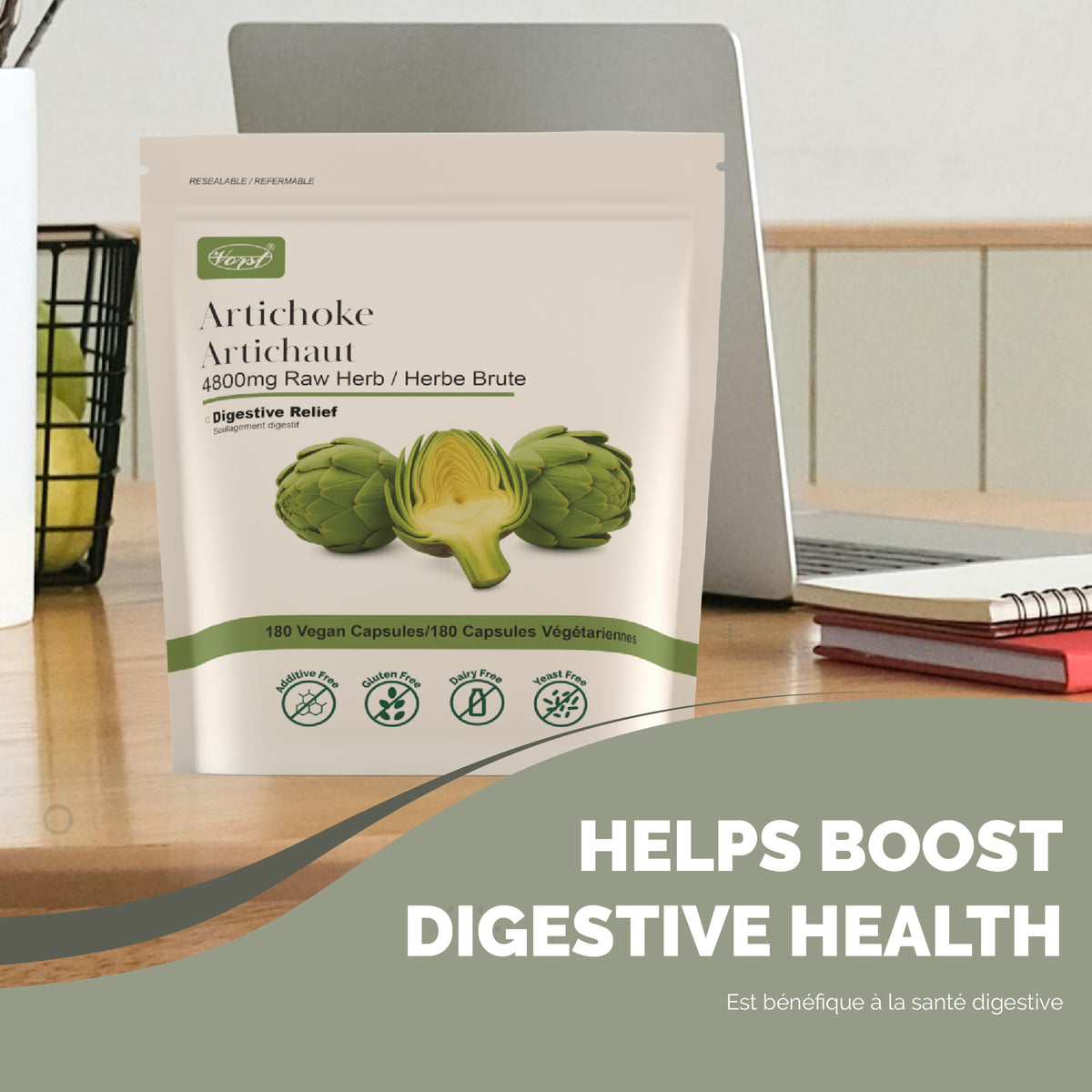 Artichoke Extract 180 Vegan Capsules (Pouch)