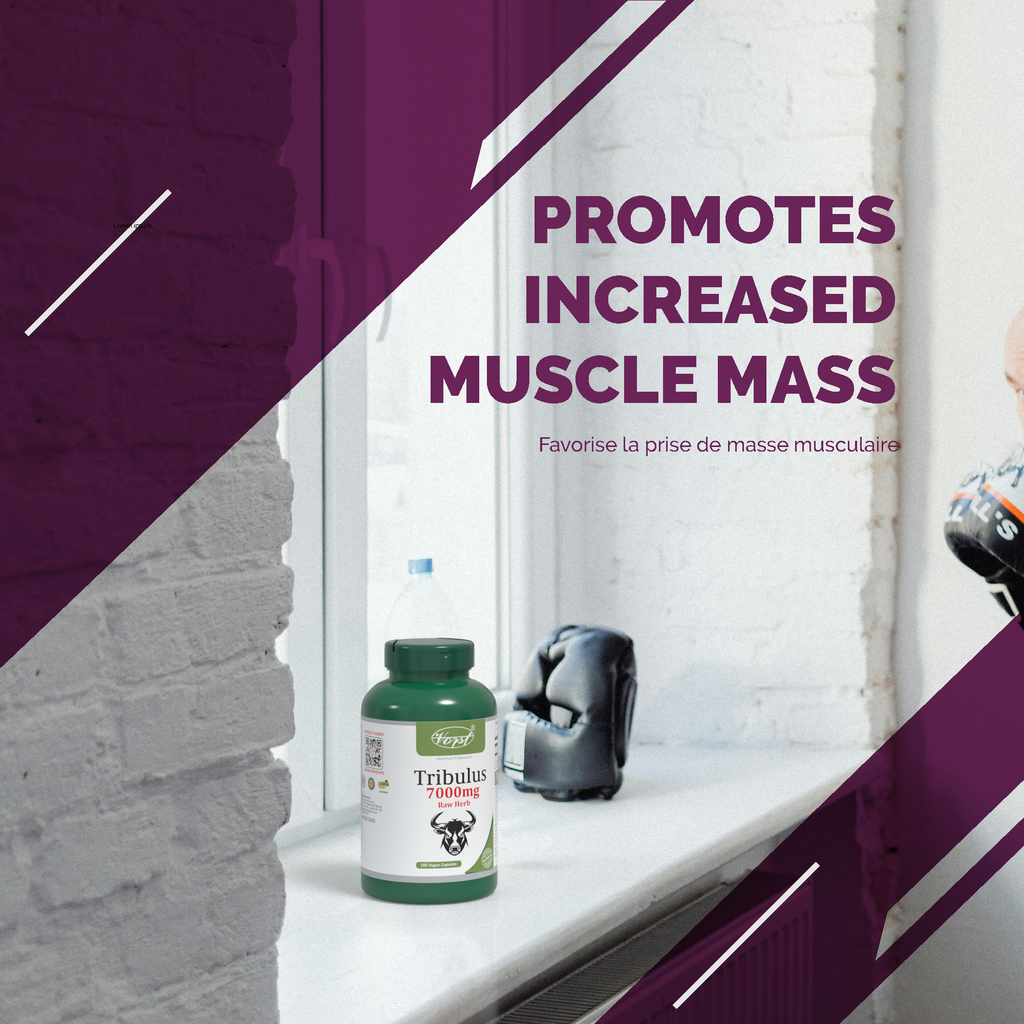 Tribulus 7000mg Raw Herb 180 Vegan Capsules Promotes increased muscle mass