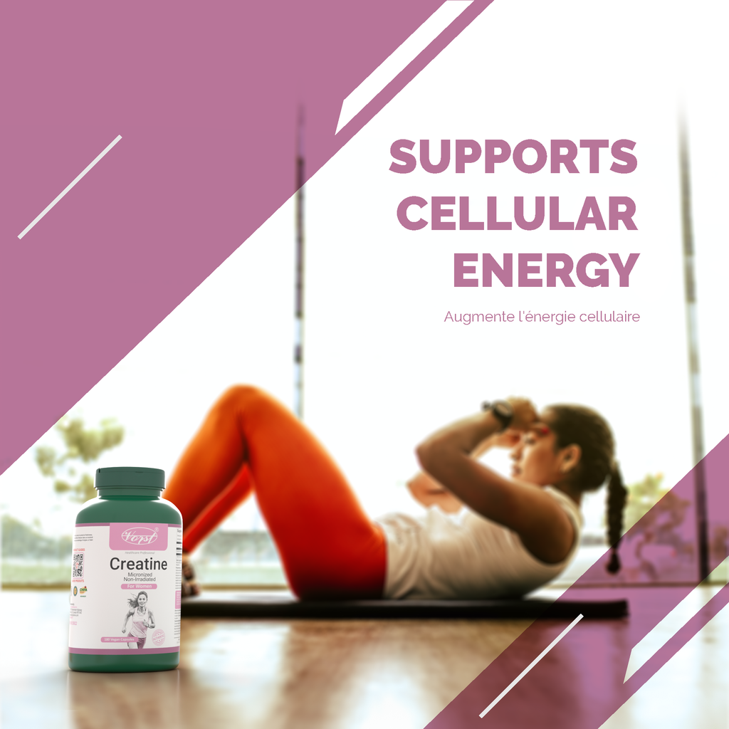 Creatine for Women 180 Vegan Capsules Supports Cellular Energy