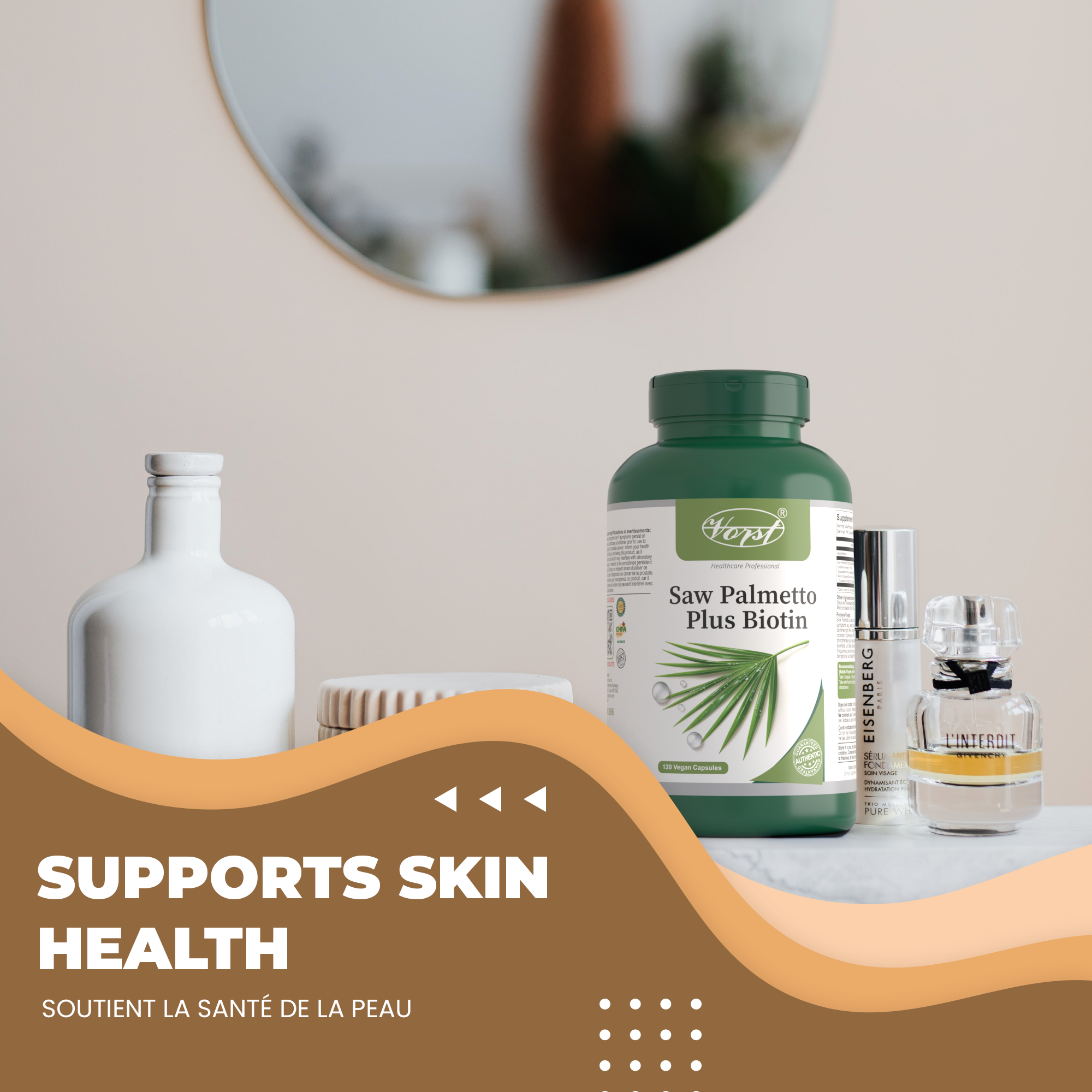 VORST Saw Palmetto Plus Biotin 120 Vegan Capsules