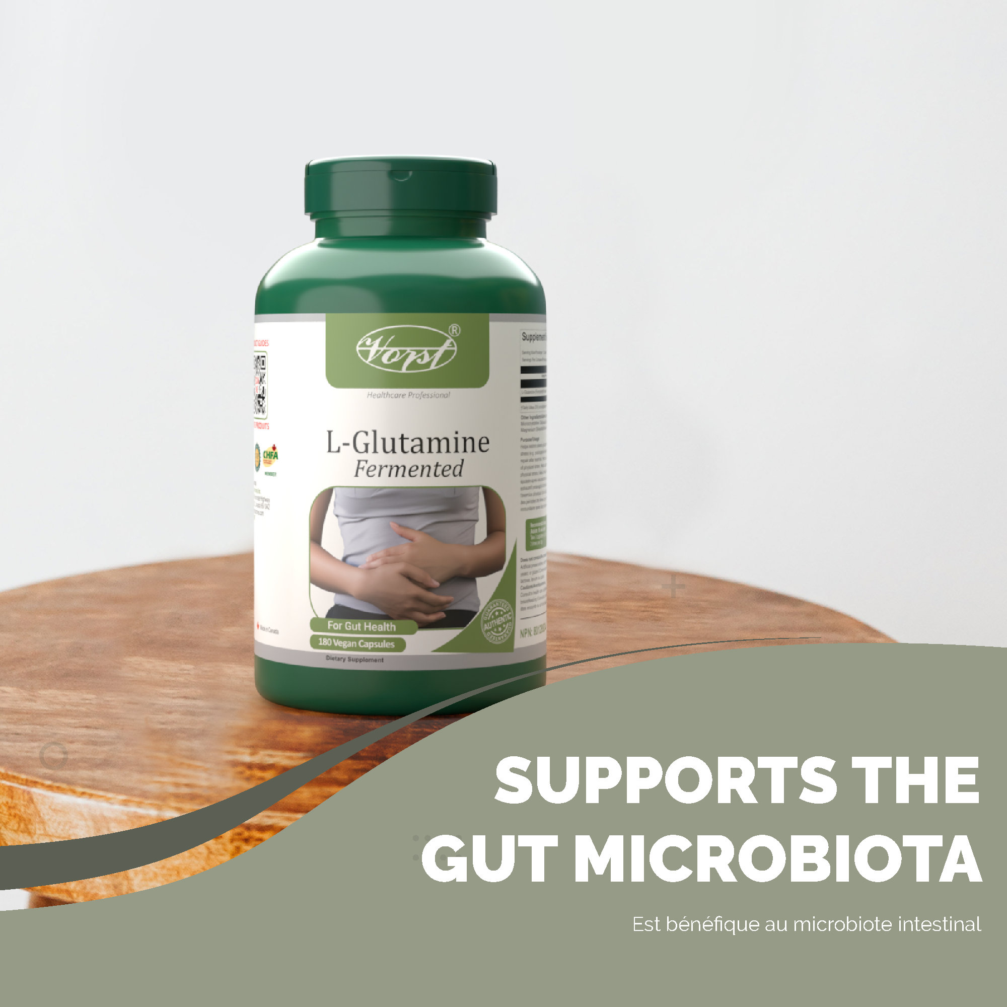 L-Glutamine for Gut Health 180 Vegan Capsules Supports the Gut Microbiota