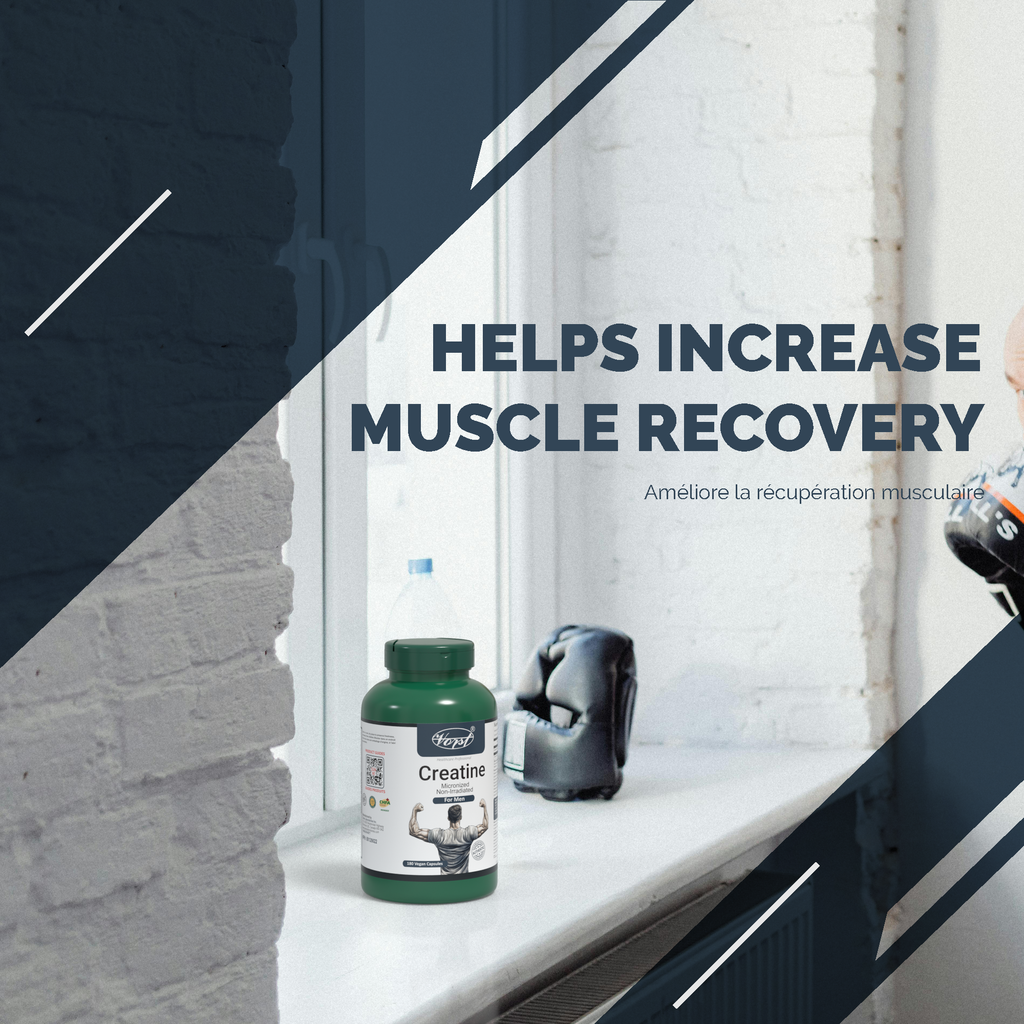 Creatine for Men 180 Vegan Capsules Helps Increase Muscle Recovery