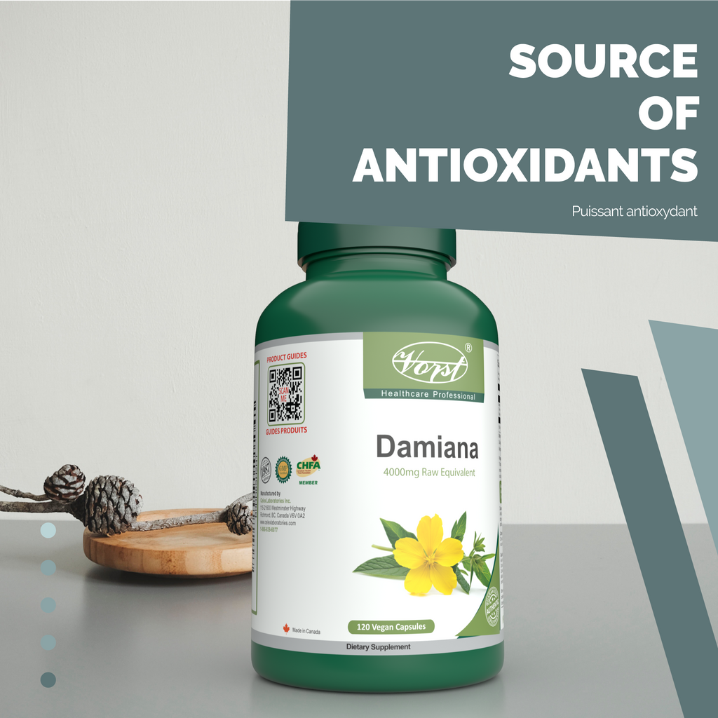 Damiana 120 Vegan Capsules | Helps Relieve Restlessness and Nervousness