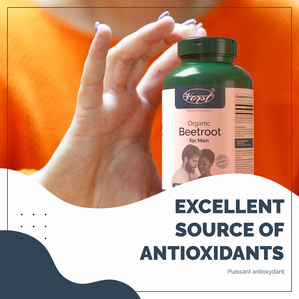 Organic Beetroot for Men 180 Vegan Capsules