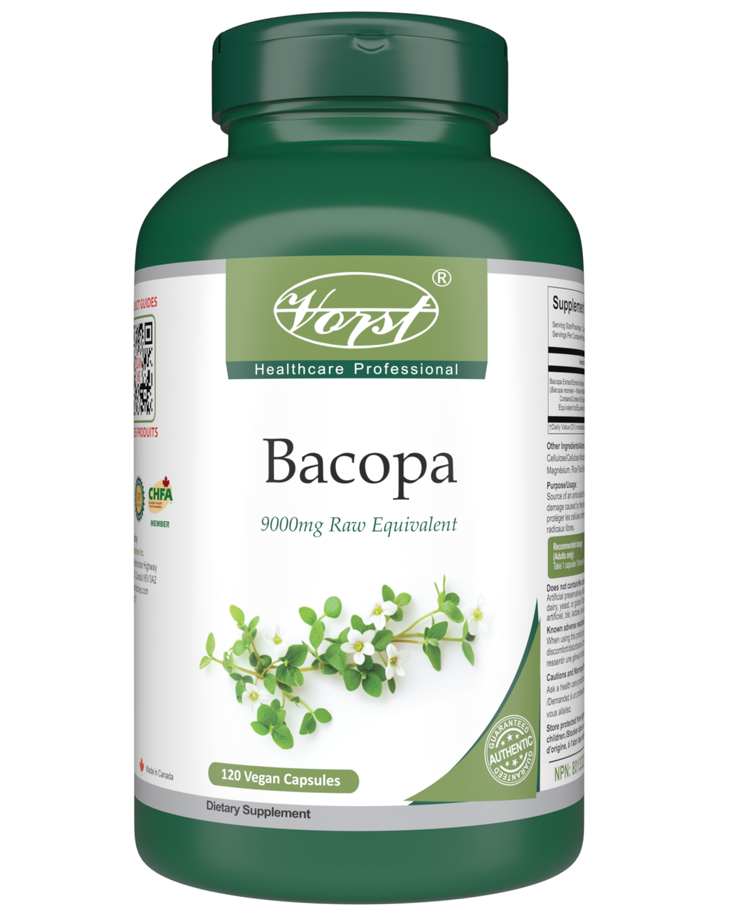 Bacopa Monnieri 120 Vegan Capsules