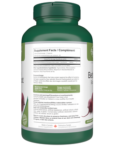 Organic Beetroot Supplement Table