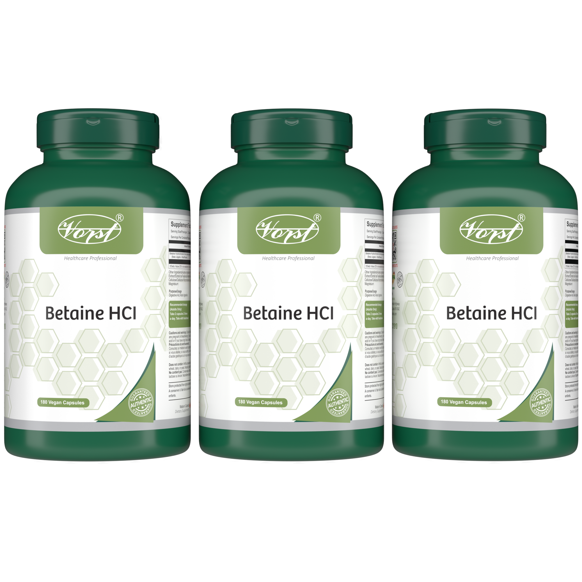 Betaine HCI | 180 Vegan Capsules | Digestive Aid