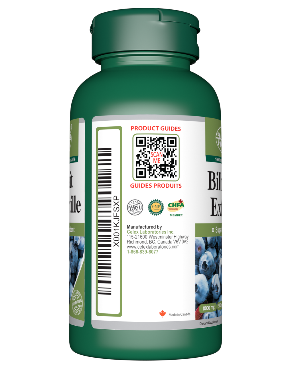 Bilberry Extract 8000mg 90 Capsules