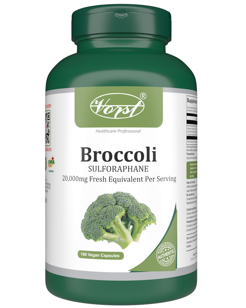 VORST Broccoli 20,000mg Fresh Equivalent Per Serving 180 Vegan Capsules | 1000mg 20:1 Extract | Sulforaphane | Source of Antioxidants