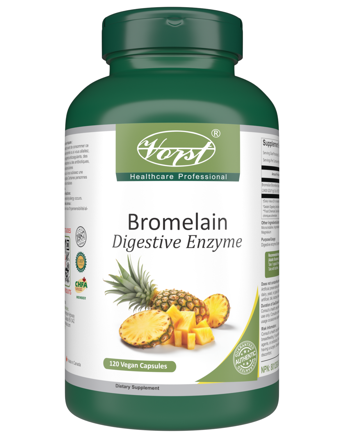 Bromelain 500mg 2400 GUD/g 120 Vegan Capsules