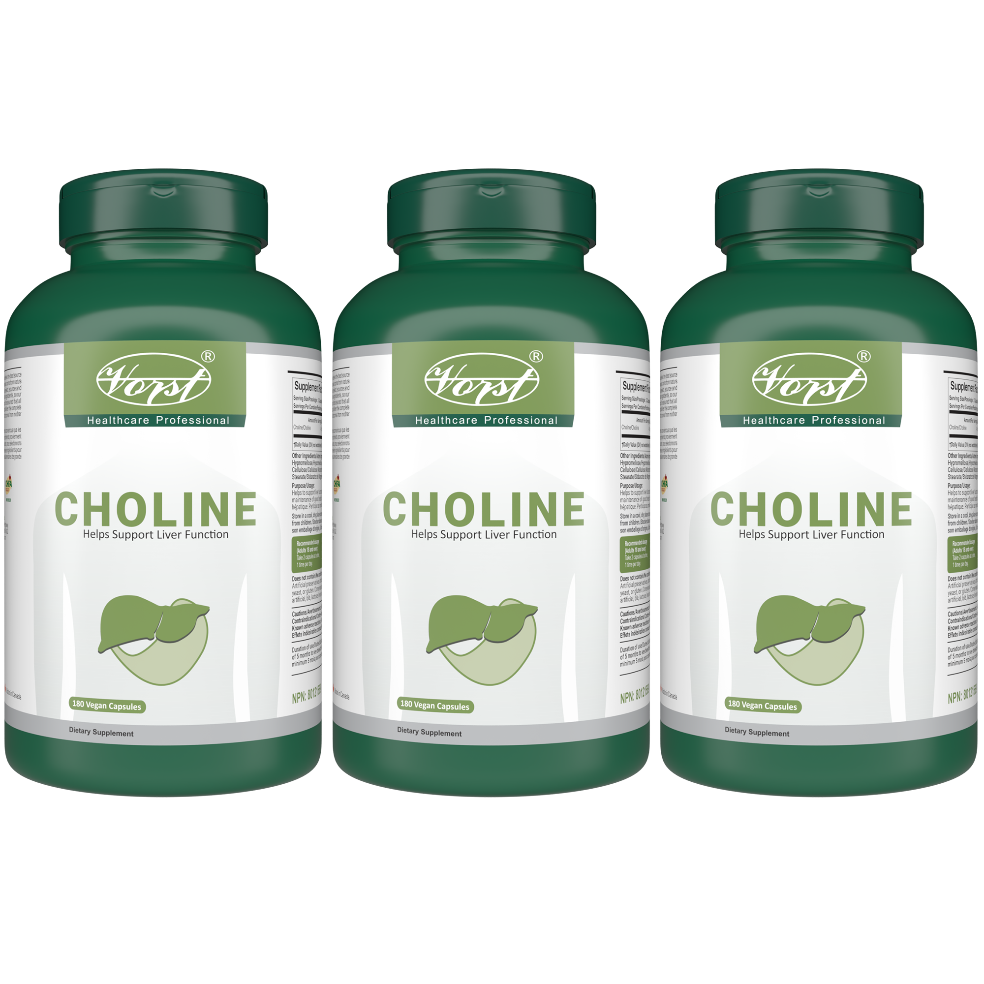 Choline 410mg Per Serving 180 Vegan Capsules