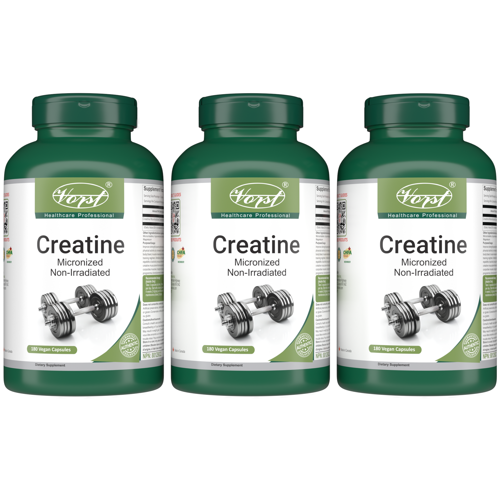 Creatine 1800mg Per Serving 180 Vegan Capsules