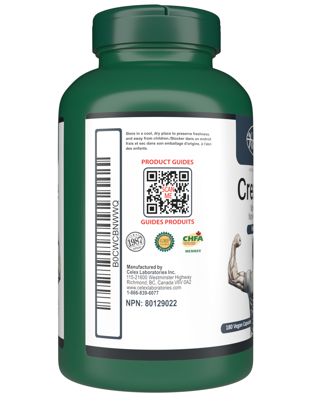 Creatine for Men 180 Vegan Capsules