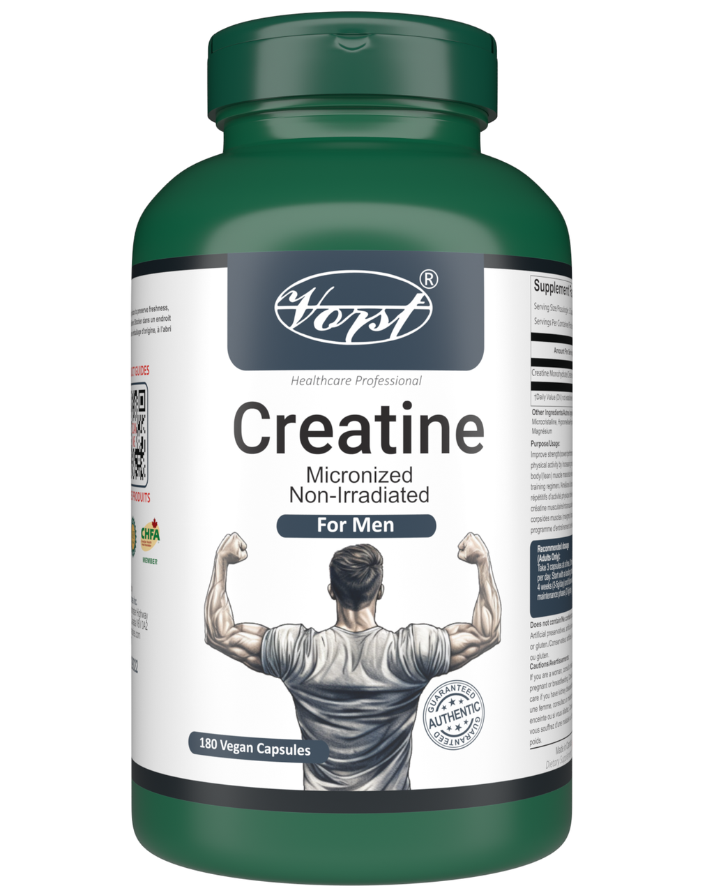 Creatine for Men 180 Vegan Capsules