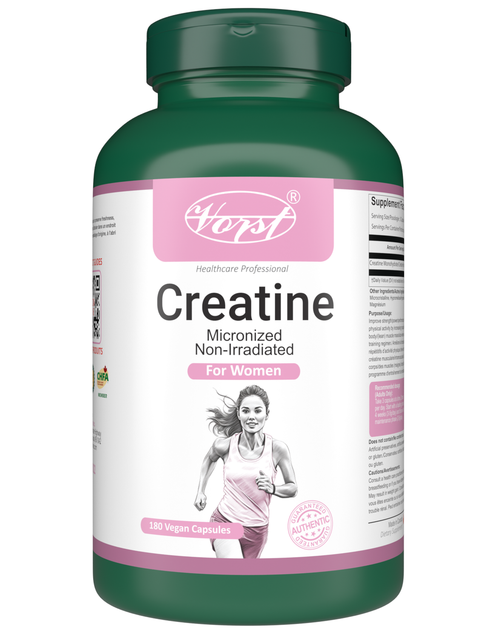 Creatine for Women 180 Vegan Capsules