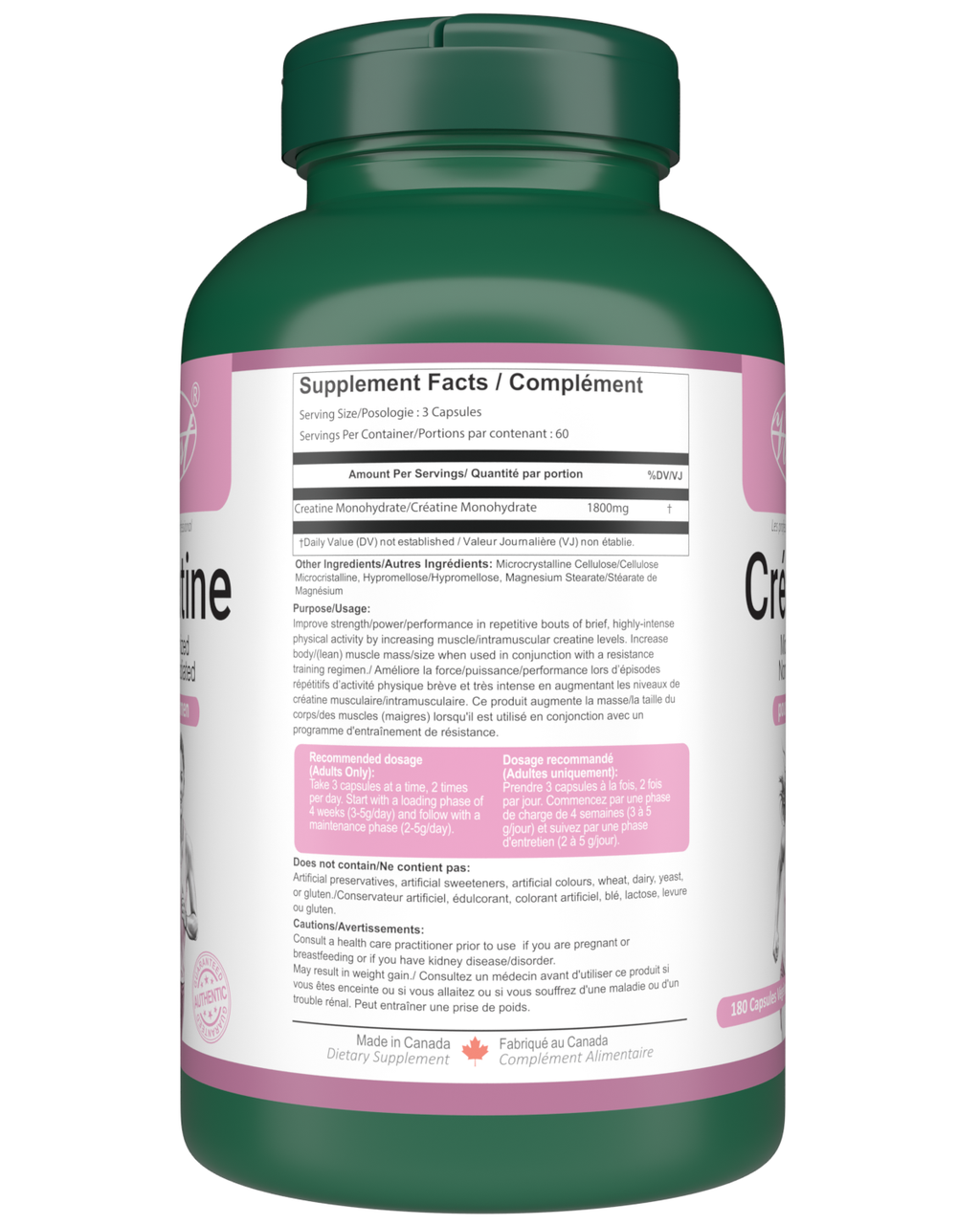 Creatine for Women 180 Vegan Capsules