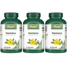 Load image into Gallery viewer, Damiana 120 Vegan Capsules | Helps Relieve Restlessness and Nervousness