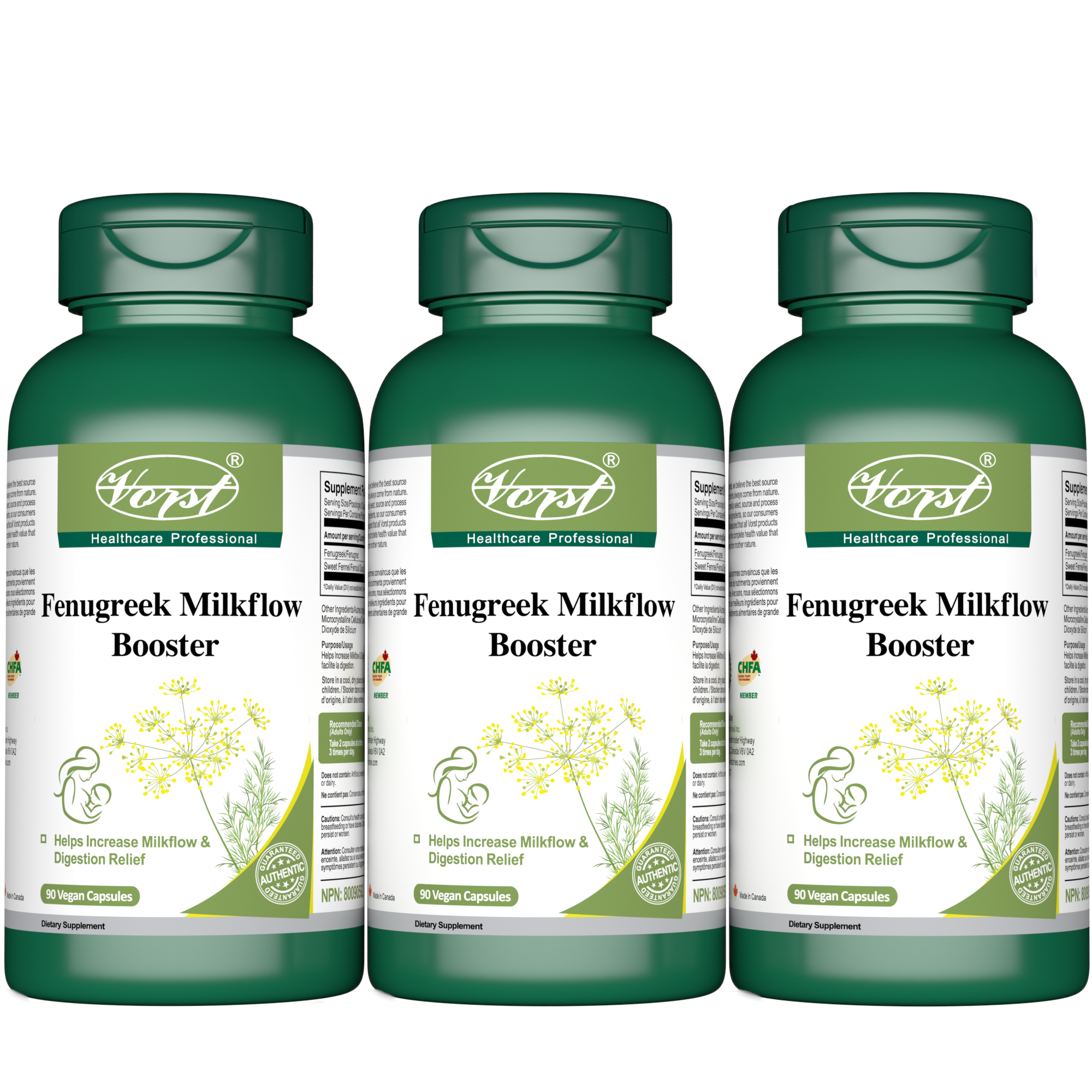 Fenugreek 1000mg Per Serving with Sweet Fennel 90 Vegan Capsules