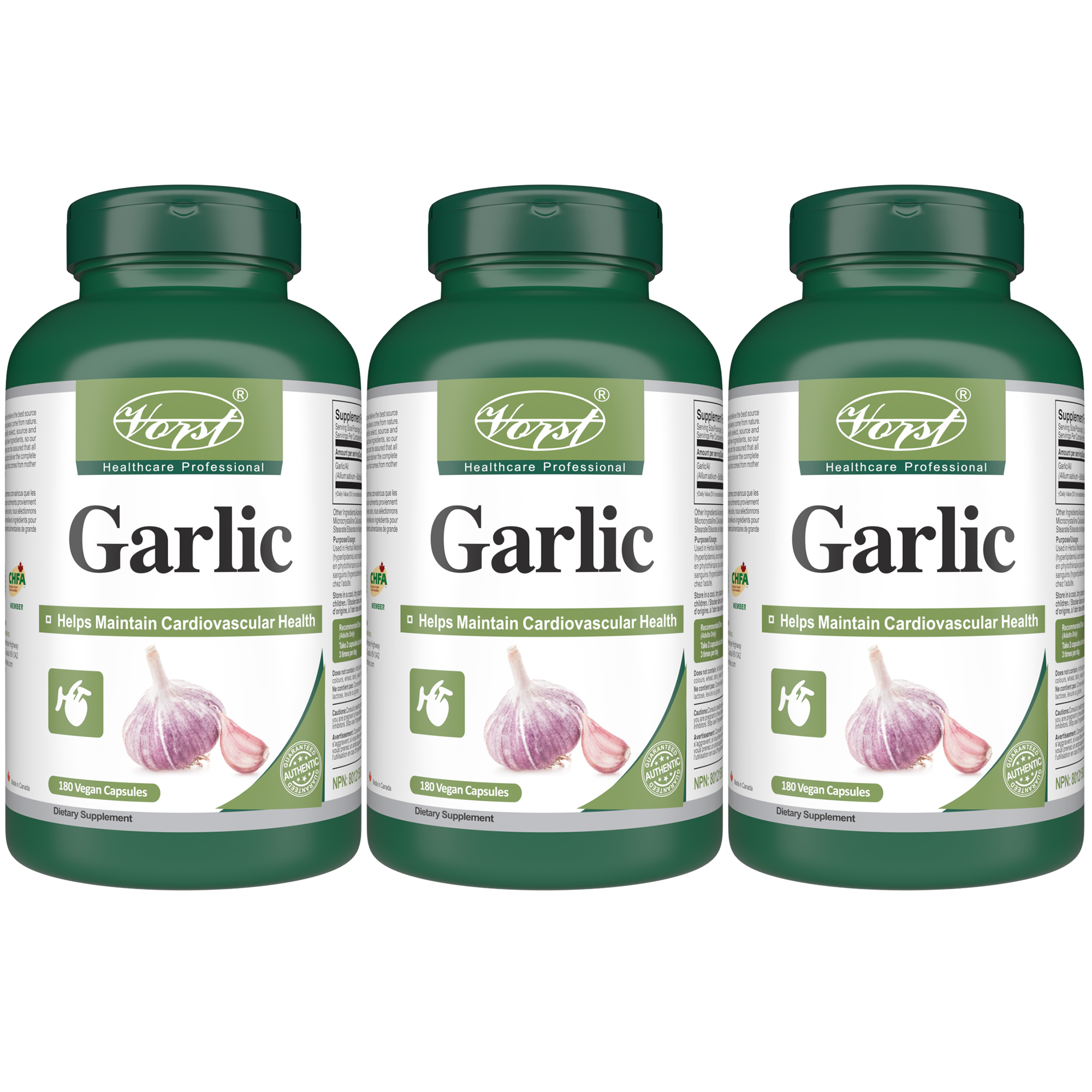 Garlic 1200mg Per Serving 180 Vegan Capsules