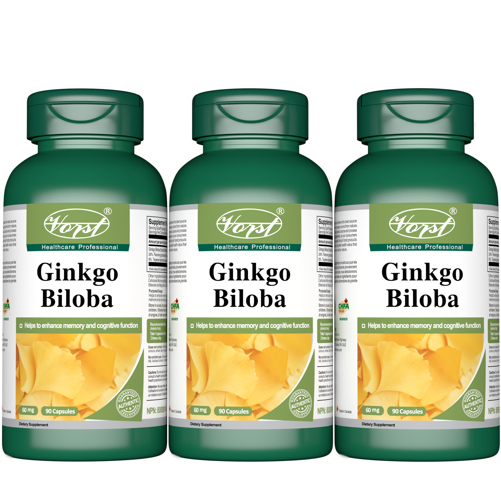Ginkgo Biloba 60mg 90 Capsules
