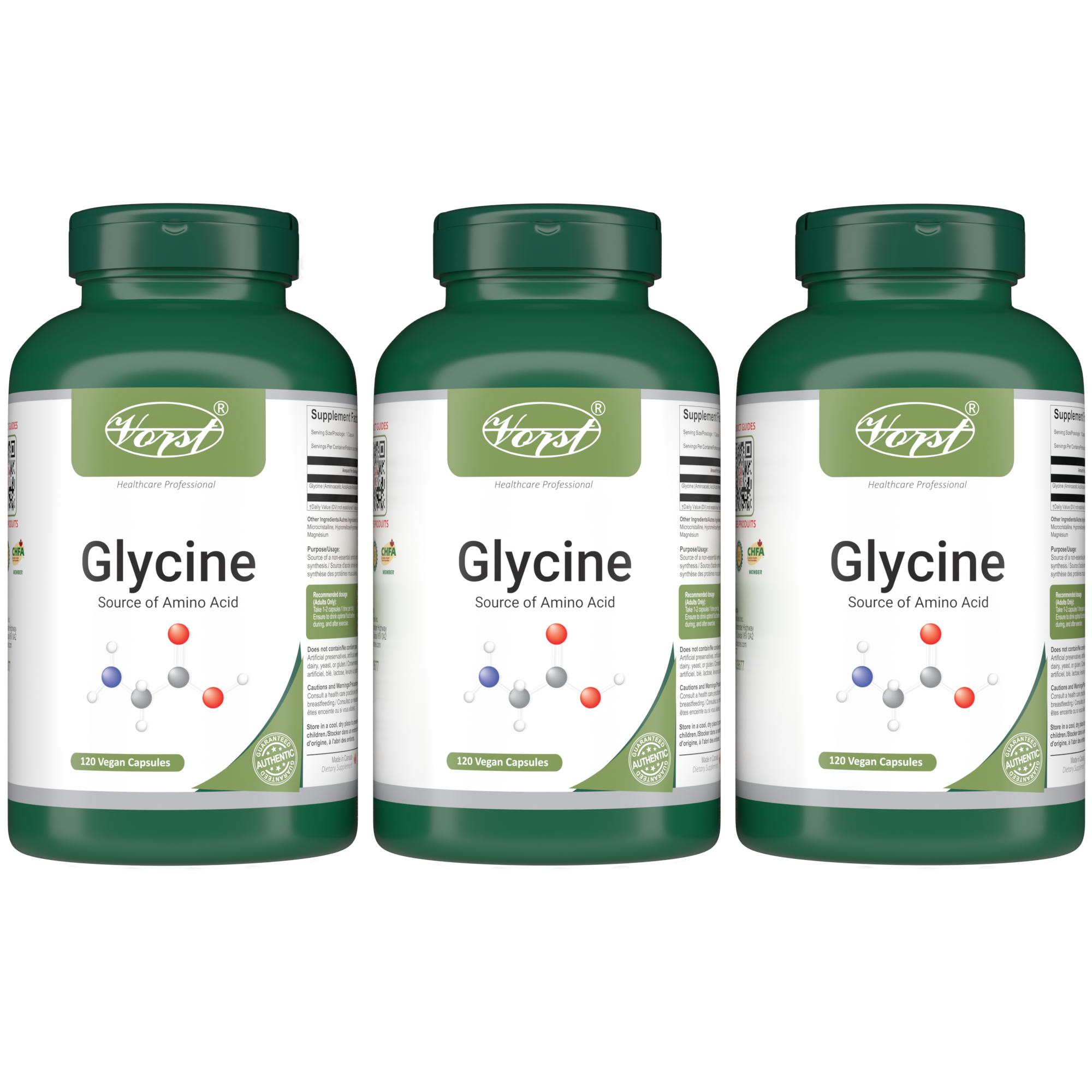 Glycine 800mg 120 Vegan Capsules