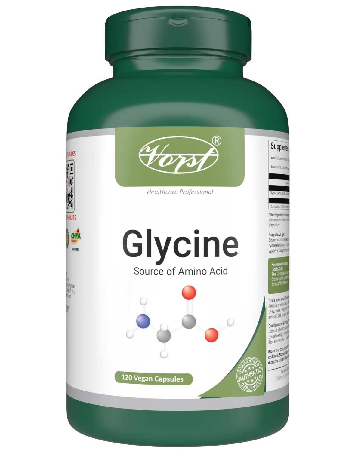 Glycine 800mg 120 Vegan Capsules